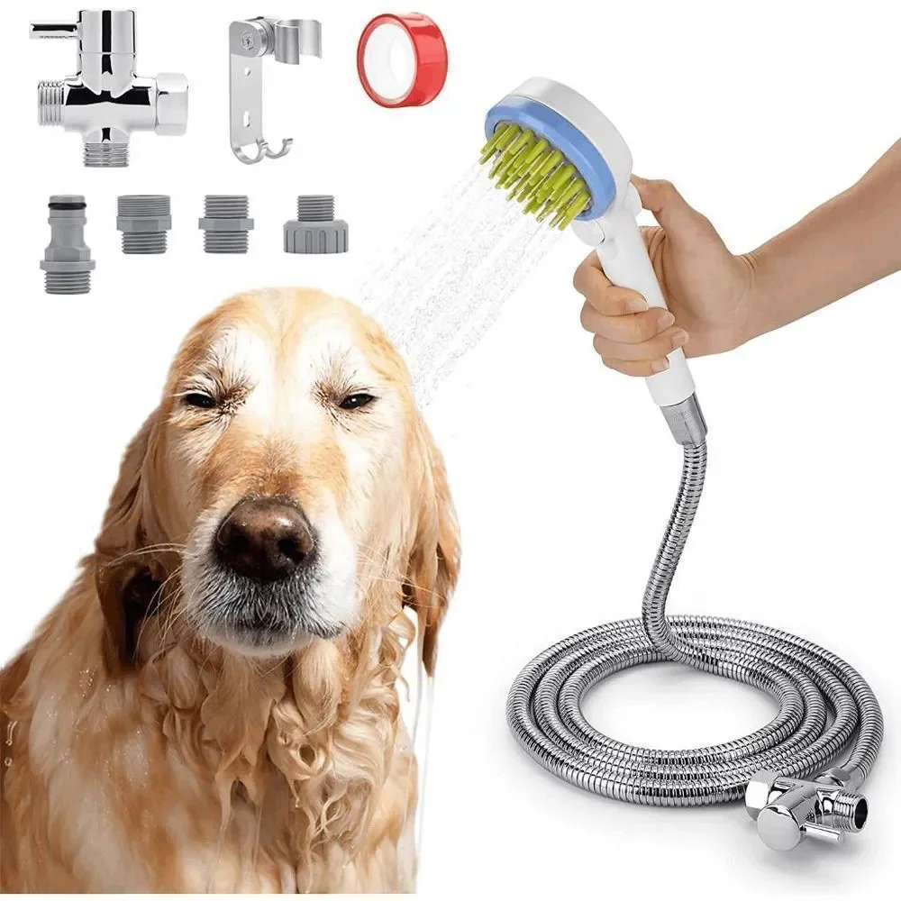 Pet Shower,Dog Combing Shower Sprayer with Hose & Diverter